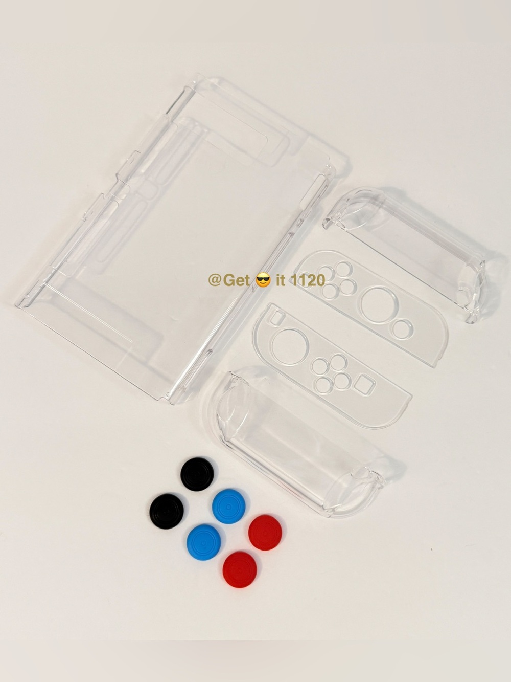 Nintendo Switch Clear Cover Case + Soft Silicon Thumb Cover